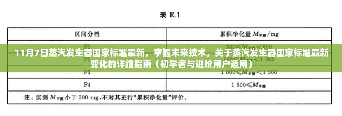 蒸汽发生器国家标准最新解读,掌握未来技术,初学者与进阶用户的详细指南(11月7日更新)